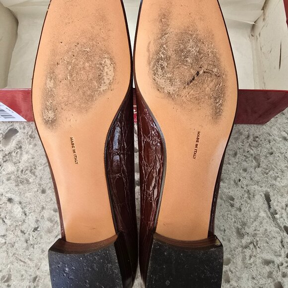 Salvatore Ferragamo Laura Tan 033 Calf Croc Print - Picture 3 of 5